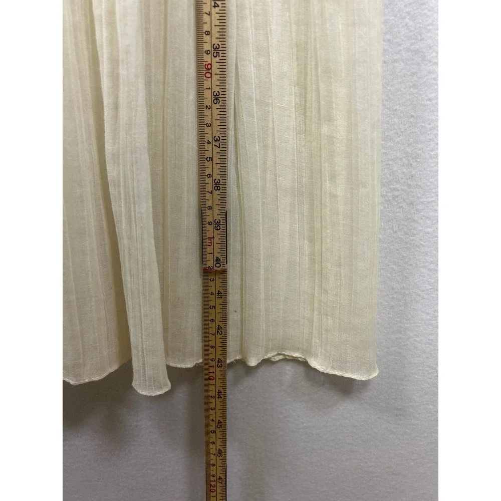 Prairie Victorian Stephanie Sue Womens 7/8 Ivory Lace Yoke Pleated Midi Dress - Picture 6 of 9